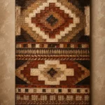 Ivory & Terracotta Native Pattern Ethnic Wall Art Canvas Print