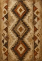 Rust & Sienna Native Pattern Ethnic Wall Art Canvas Print