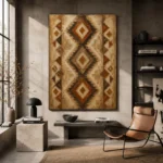 Rust & Sienna Native Pattern Ethnic Wall Art Canvas Print - Image 3