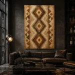 Rust & Sienna Native Pattern Ethnic Wall Art Canvas Print - Image 5