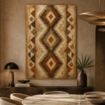 Rust & Sienna Native Pattern Ethnic Wall Art Canvas Print - Image 7