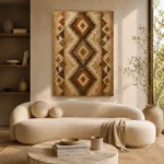 Rust & Sienna Native Pattern Ethnic Wall Art Canvas Print - Image 9
