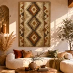 Rust & Sienna Native Pattern Ethnic Wall Art Canvas Print - Image 11