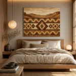 Umber & Clay Native Pattern Ethnic Wall Art Canvas Print - Image 9