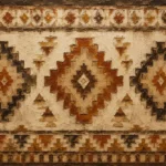 Rust & Ochre Native Pattern Ethnic Wall Art Canvas Print