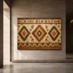 Rust & Ochre Native Pattern Ethnic Wall Art Canvas Print - Image 6