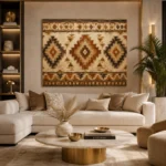Rust & Ochre Native Pattern Ethnic Wall Art Canvas Print - Image 10