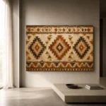 Rust & Ochre Native Pattern Ethnic Wall Art Canvas Print - Image 11