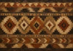 Umber & Charcoal Native Pattern Ethnic Wall Art Canvas Print