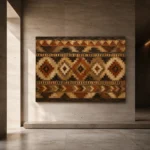 Umber & Charcoal Native Pattern Ethnic Wall Art Canvas Print - Image 6