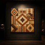 Umber & Rust Native Pattern Ethnic Wall Art Canvas Print - Image 7
