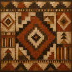 Rust & Espresso Native Pattern Ethnic Wall Art Canvas Print