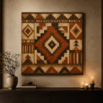 Rust & Espresso Native Pattern Ethnic Wall Art Canvas Print - Image 6