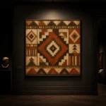 Rust & Espresso Native Pattern Ethnic Wall Art Canvas Print - Image 7
