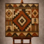 Rust & Espresso Native Pattern Ethnic Wall Art Canvas Print - Image 10