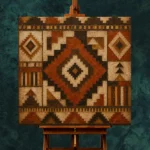Rust & Espresso Native Pattern Ethnic Wall Art Canvas Print - Image 11