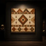Umber & Sandstone Native Pattern Ethnic Wall Art Canvas Print - Image 7