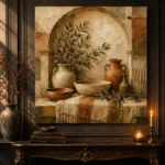 Sand & Terracotta Archway Mediterranean Ethnic Wall Art Canvas Print - Image 2