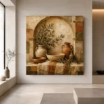 Sand & Terracotta Archway Mediterranean Ethnic Wall Art Canvas Print - Image 4
