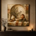 Sand & Terracotta Archway Mediterranean Ethnic Wall Art Canvas Print - Image 6