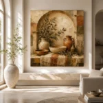 Sand & Terracotta Archway Mediterranean Ethnic Wall Art Canvas Print - Image 8