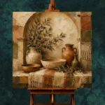 Sand & Terracotta Archway Mediterranean Ethnic Wall Art Canvas Print - Image 11