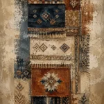 Indigo & Rust Global Textile Wall Art Canvas Print