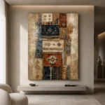 Indigo & Rust Global Textile Wall Art Canvas Print - Image 4