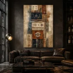 Indigo & Rust Global Textile Wall Art Canvas Print - Image 5