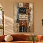 Indigo & Rust Global Textile Wall Art Canvas Print - Image 6