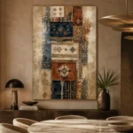 Indigo & Rust Global Textile Wall Art Canvas Print - Image 7