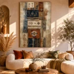 Indigo & Rust Global Textile Wall Art Canvas Print - Image 11