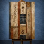 Rust & Indigo Global Textile Wall Art Canvas Print - Image 2