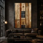 Rust & Indigo Global Textile Wall Art Canvas Print - Image 5