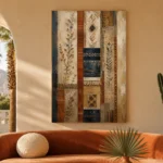 Rust & Indigo Global Textile Wall Art Canvas Print - Image 6