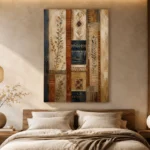 Rust & Indigo Global Textile Wall Art Canvas Print - Image 8