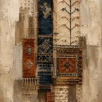 Ivory & Indigo Textile Relic Global Textile Wall Art Canvas Print