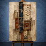 Ivory & Indigo Textile Relic Global Textile Wall Art Canvas Print - Image 2