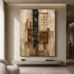 Ivory & Indigo Textile Relic Global Textile Wall Art Canvas Print - Image 4