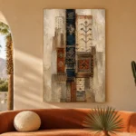 Ivory & Indigo Textile Relic Global Textile Wall Art Canvas Print - Image 6