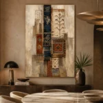 Ivory & Indigo Textile Relic Global Textile Wall Art Canvas Print - Image 7
