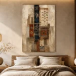 Ivory & Indigo Textile Relic Global Textile Wall Art Canvas Print - Image 8