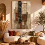 Ivory & Indigo Textile Relic Global Textile Wall Art Canvas Print - Image 11