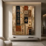 Indigo & Rust Gallery Study Global Textile Wall Art Canvas Print - Image 4