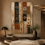 Indigo & Rust Gallery Study Global Textile Wall Art Canvas Print - Image 7