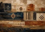 Indigo & Rust Heirloom Global Textile Wall Art Canvas Print