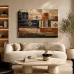 Indigo & Rust Heirloom Global Textile Wall Art Canvas Print - Image 7