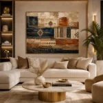 Indigo & Rust Heirloom Global Textile Wall Art Canvas Print - Image 10