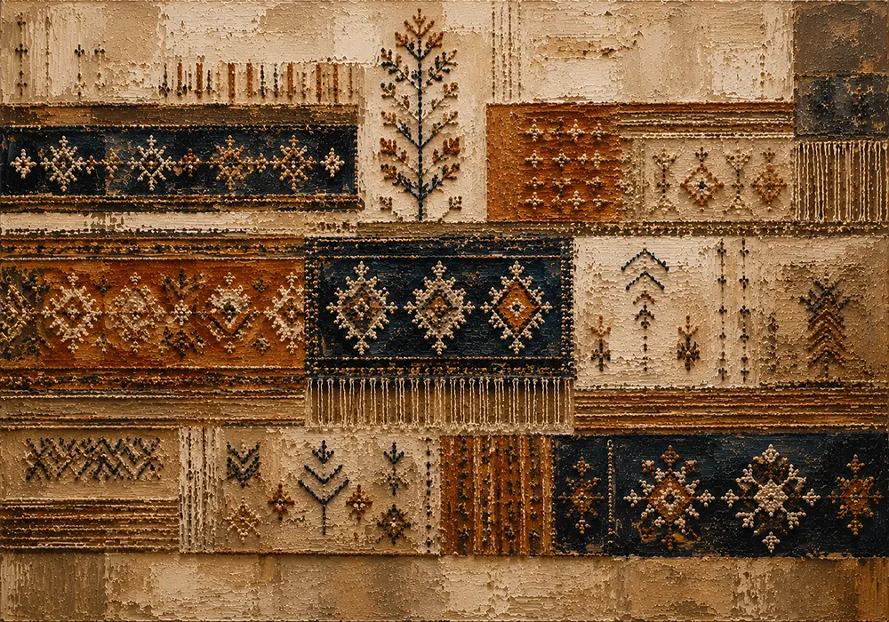 Rust & Indigo Museum Global Textile Wall Art Canvas Print