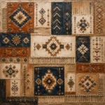 Indigo & Rust Heirloom Global Textile Wall Art Canvas Print